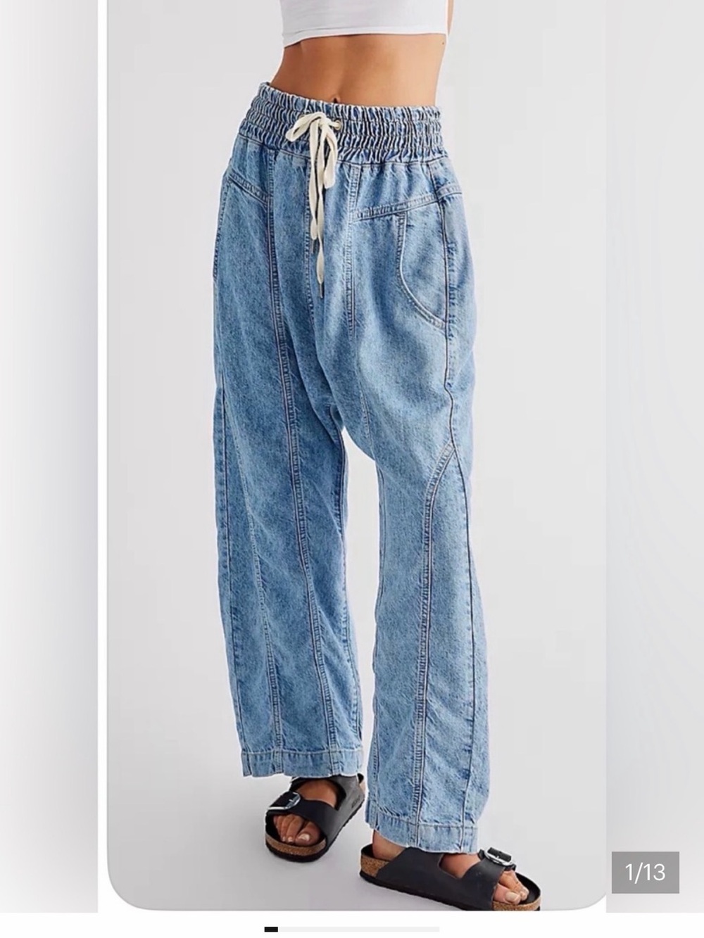 Free the Free Arcadia Pull on Jeans Joggers Barrel XS